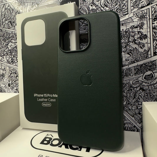 Magsafe leather case | Evergreen| iPhone 15 pro max