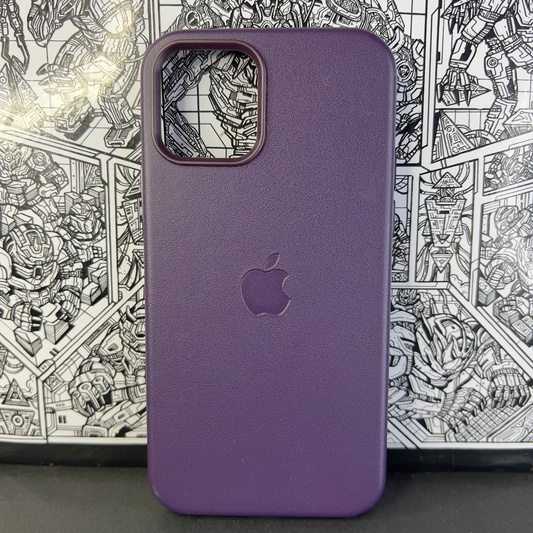 MagSafe Leather Case | iPhone 12 Normal | iPhone 12 Pro | Deep Violet