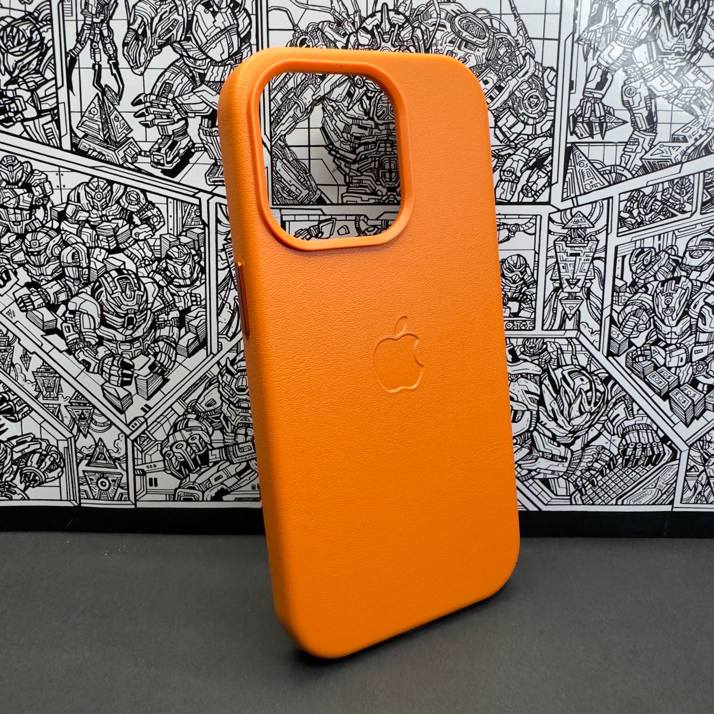 Magsafe leather case | Orange | iPhone 14 pro