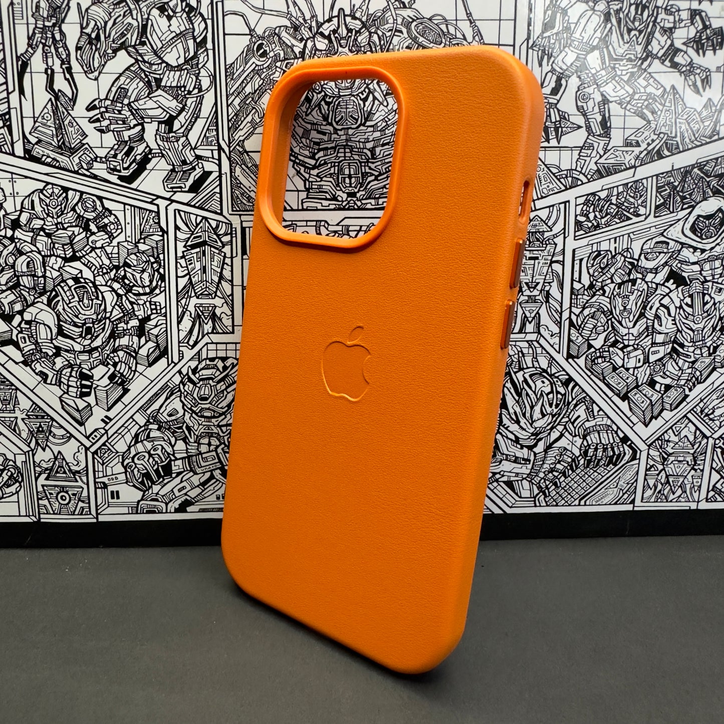 Magsafe leather case | Orange | iPhone 14 pro